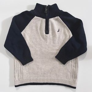 Nautica knit sweater with zip collar